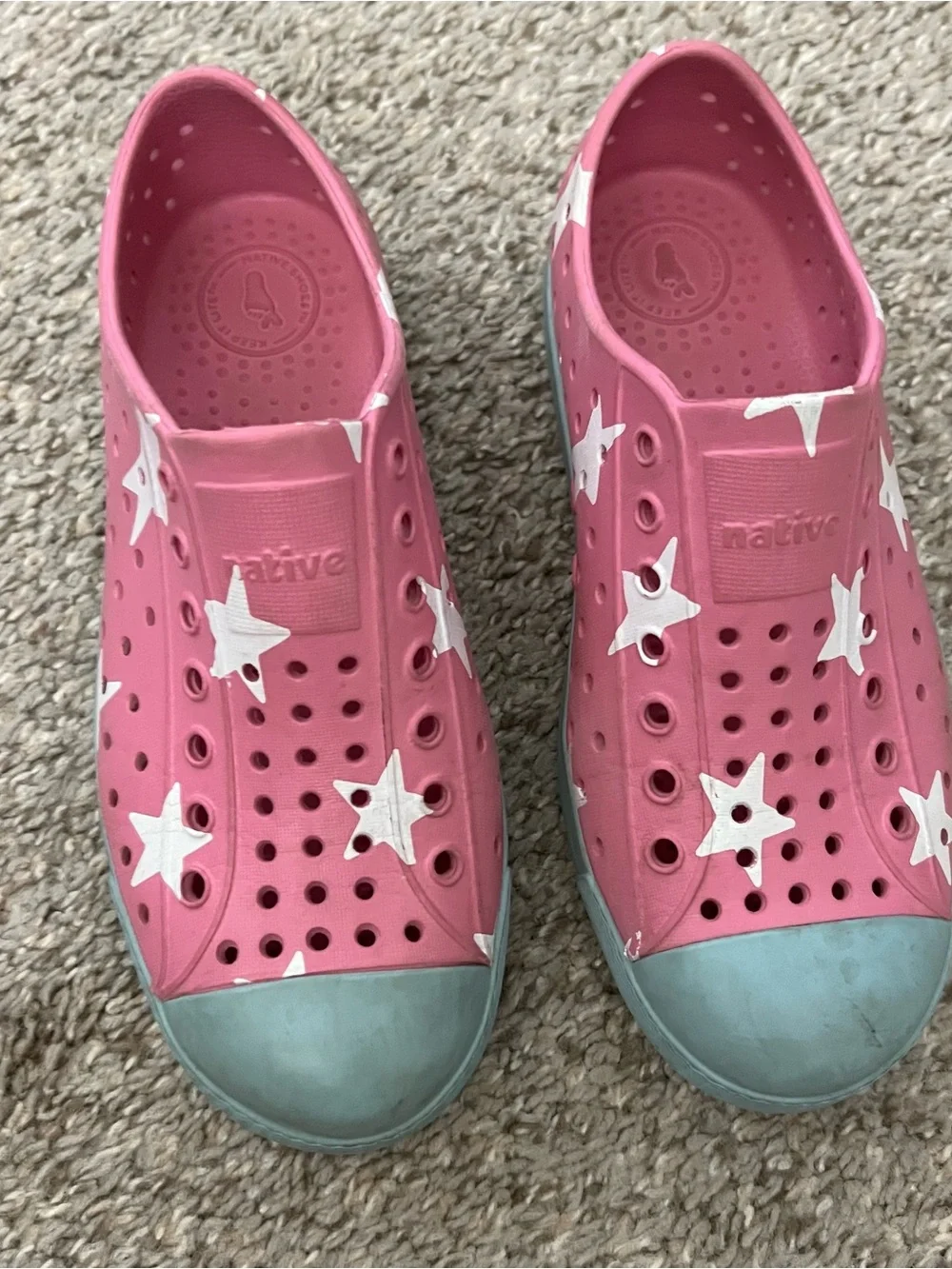 Native Kids Pink Star Water Shoes Size 1